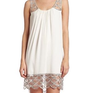 Gorgeous BCBGMAXAZRIA off white rhinestone dress